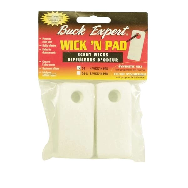 Buck Expert Minerals and attractants Set of 4 Wick'n Pad Scent Wicks 3 Buck Expert Minerals and attractants Set of 4 Wick'n Pad Scent Wicks